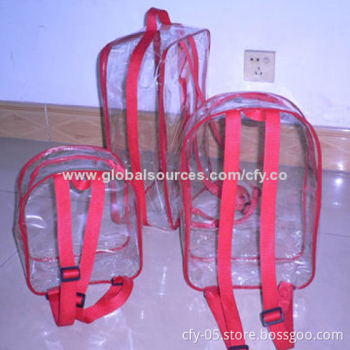 PVC Backpack Bags for Toys, OEM Services and Customers' Logos Welcomed